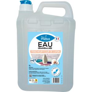 Evite la formation du tartre : Eau déminéralisée parfumée fleur de coton Phébus