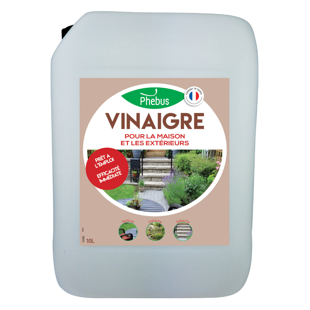 Nettoyant et détartrant : Vinaigre ménager maison et extérieurs Phébus