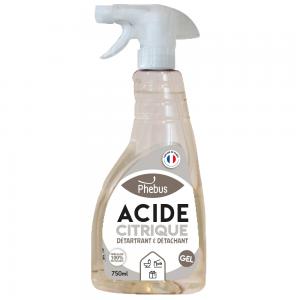 Détartrant et détachant : Acide citrique en gel Phébus