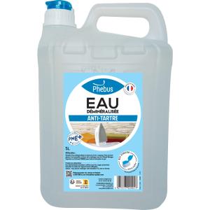 Eau déminéralisée : Evite la formation du tartre