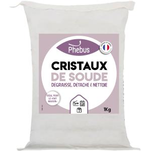 Cristaux de soude : Dégraissant, nettoyant et détachant